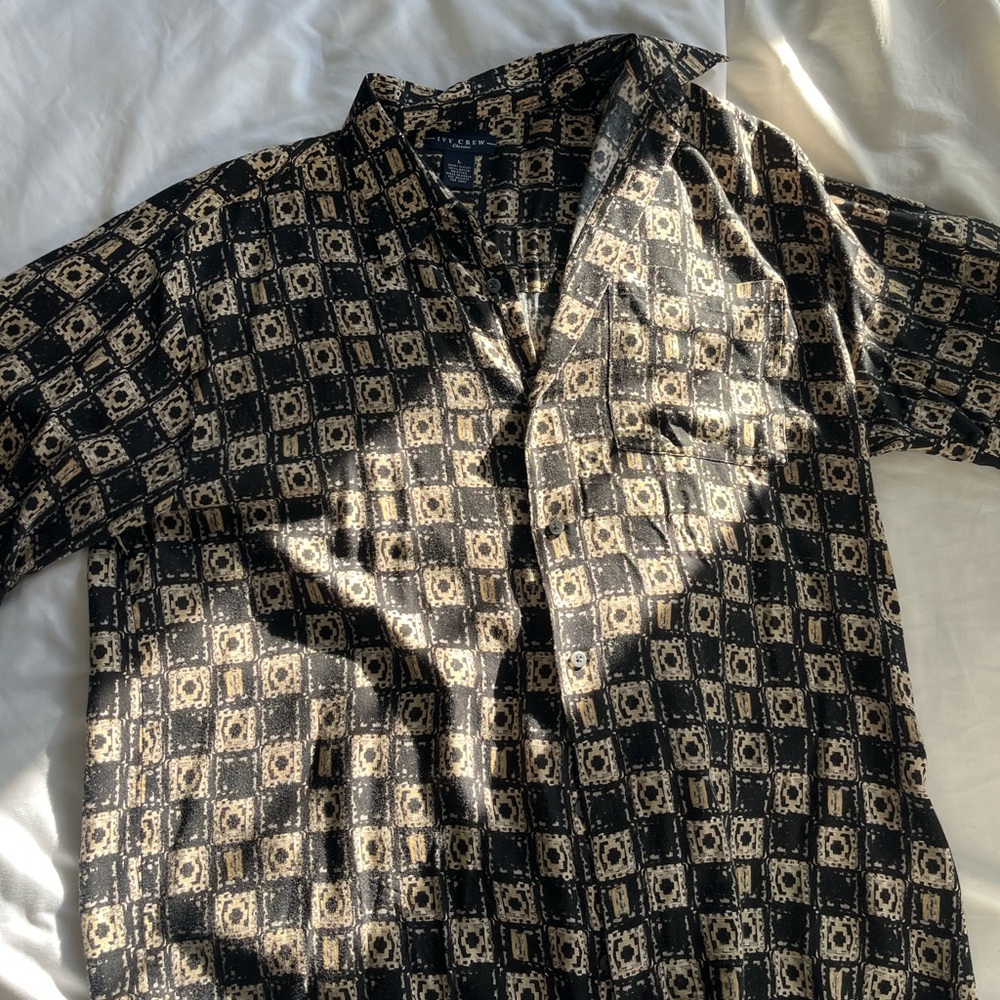 Black patterned shirt
